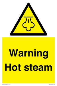 Warning Hot steam